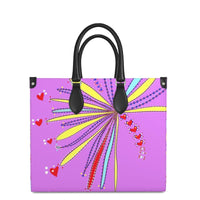 Leather Shopper Bag - Yellow Leaves