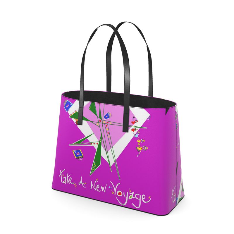 Leather Kika Tote Bag - Take A New Voyage