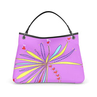 Leather Slouch Bag - Yellow Leaves