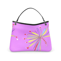 Leather Slouch Bag - Yellow Leaves