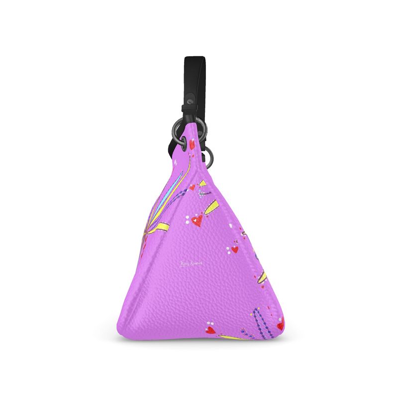 Leather Slouch Bag - Yellow Leaves