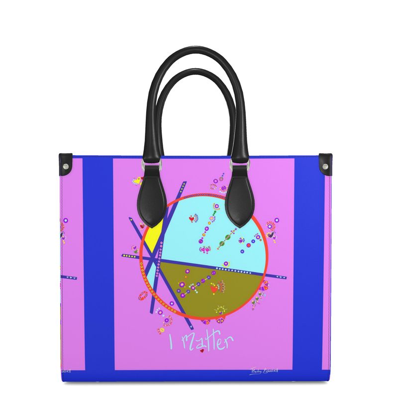 Leather Shopper Bag - I Matter