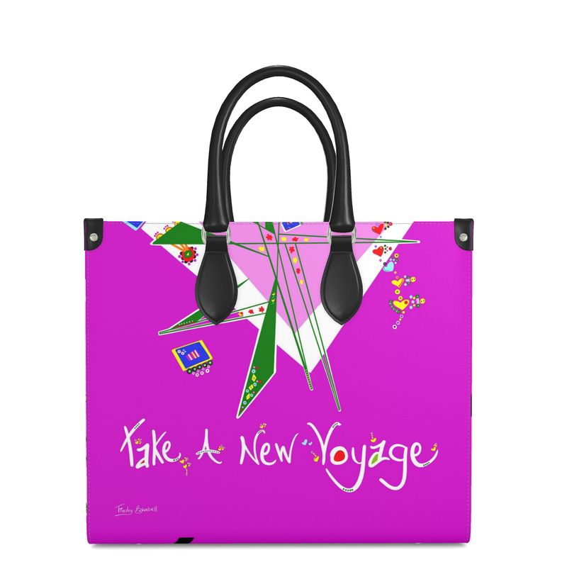 Leather Shopper Bag - Take A New Voyage