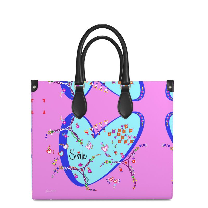 Leather Shopper Bag - Smile