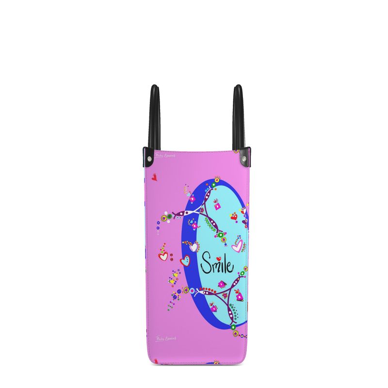 Leather Shopper Bag - Smile