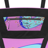 Leather Kika Tote Bag - Smile