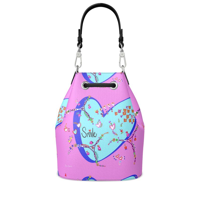 Leather Bucket Bag - Smile