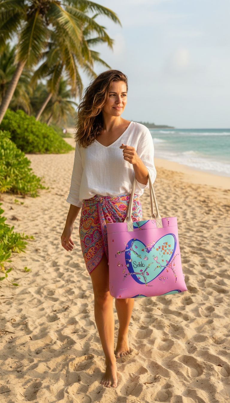 Neoprene Tote Bag - Smile