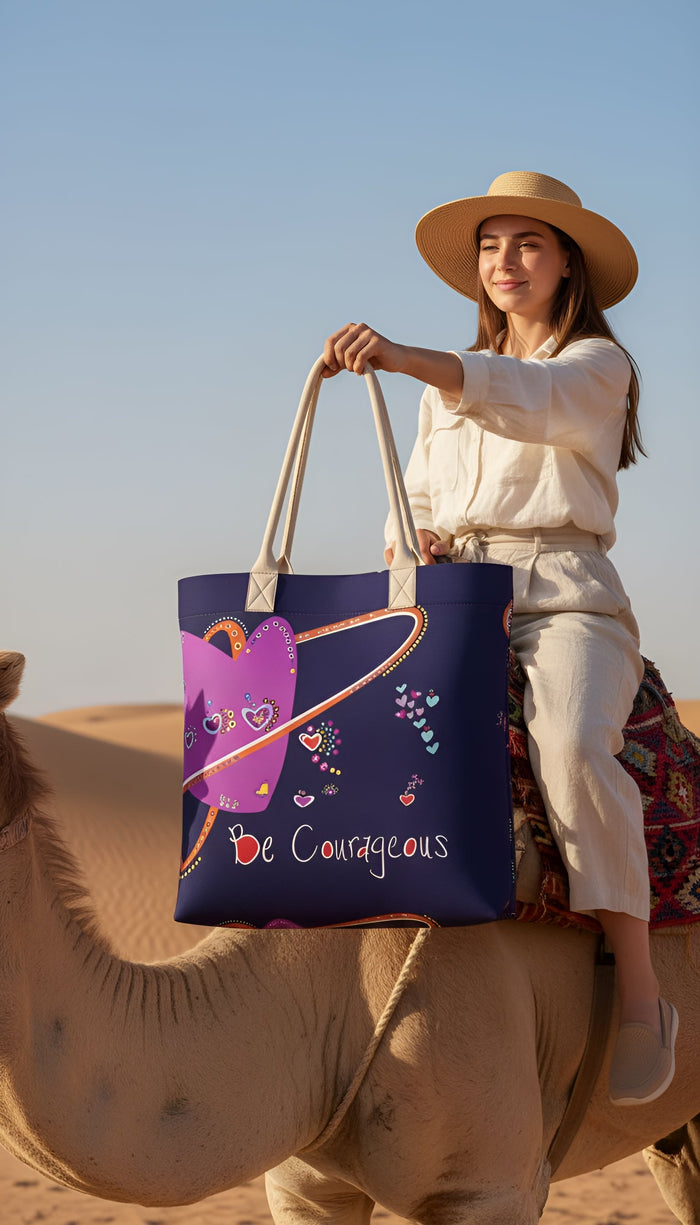 Neoprene Tote Bag - Be Courageous - Love Your Life