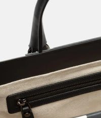 Leather Shopper Bag - Yellow Leaves