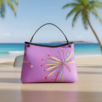 Leather Slouch Bag - Yellow Leaves