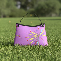 Leather Slouch Bag - Yellow Leaves