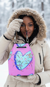 Leather Bucket Bag - Smile