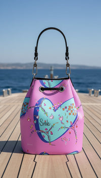 Leather Bucket Bag - Smile