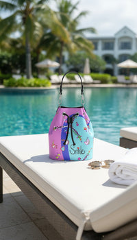 Leather Bucket Bag - Smile