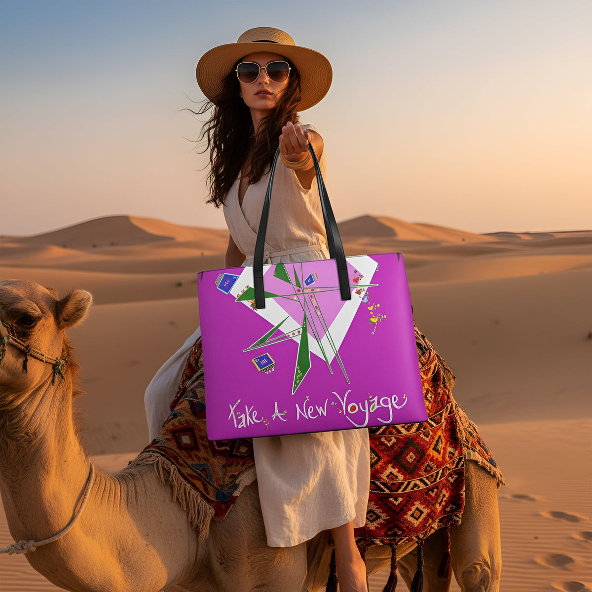 Leather Kika Tote Bag - Take A New Voyage