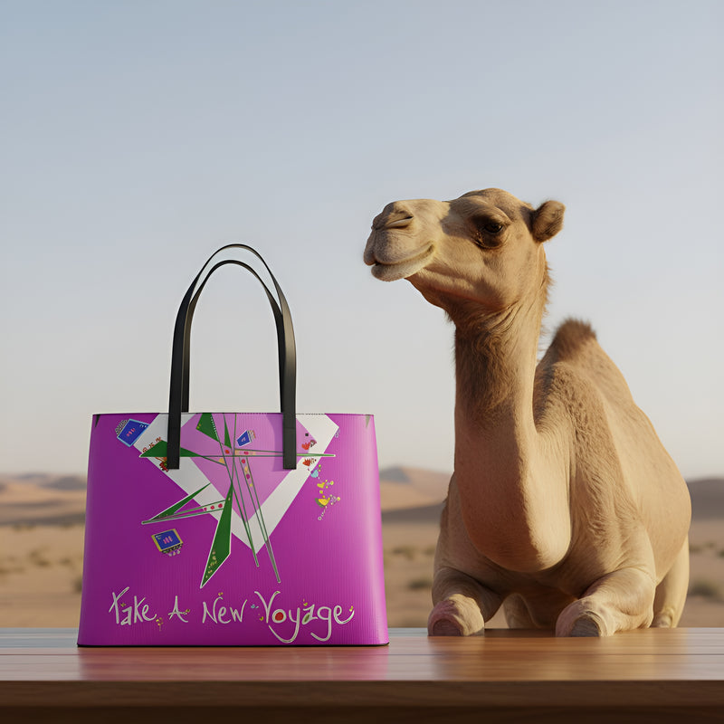 Leather Kika Tote Bag - Take A New Voyage