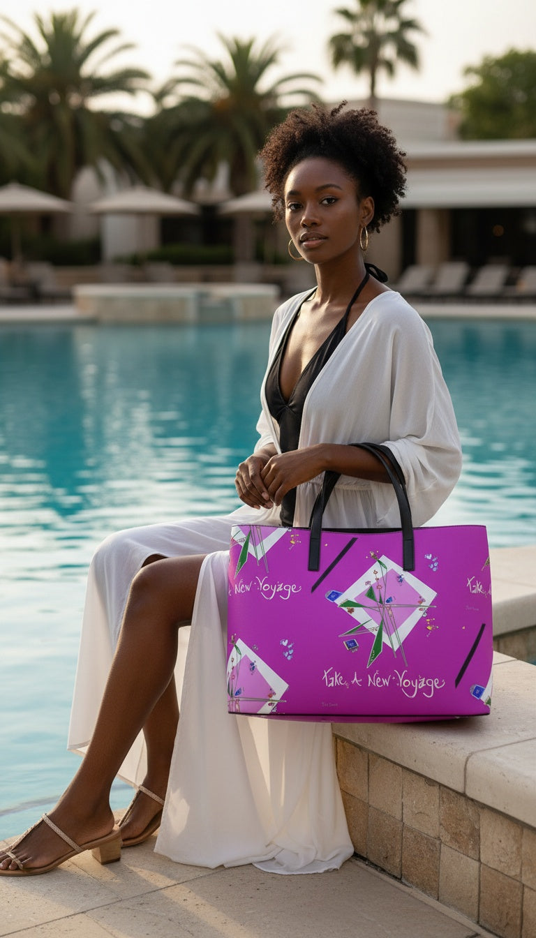 Leather Kika Tote Bag - Take A New Voyage