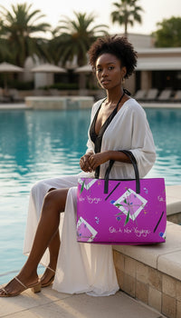 Leather Kika Tote Bag - Take A New Voyage