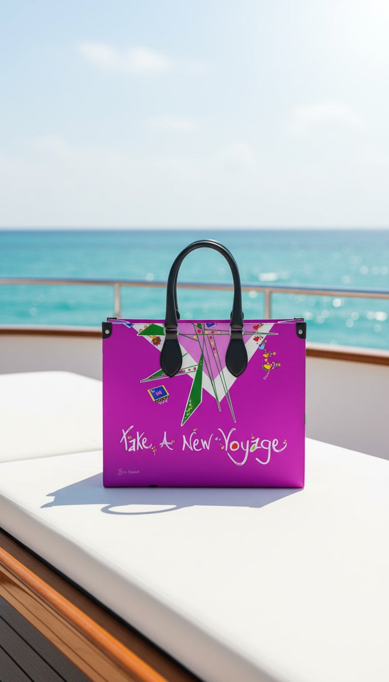 Leather Shopper Bag - Take A New Voyage