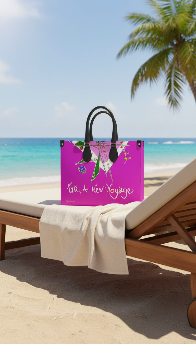 Leather Shopper Bag - Take A New Voyage